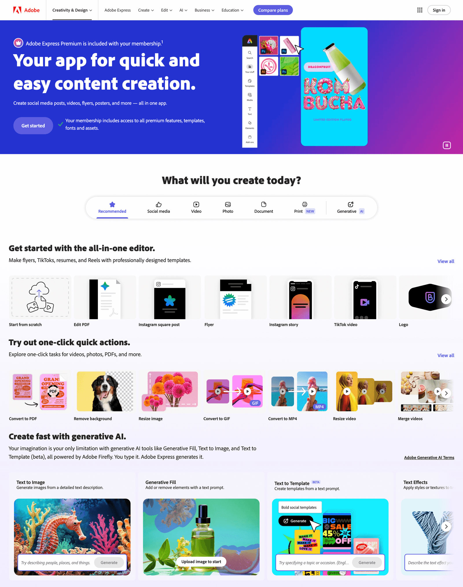 Canva vs Adobe Express